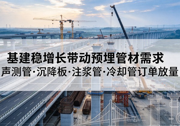 金溪基建稳增长带动预埋监测管材需求，声测管、沉降板、注浆管订单持续放量